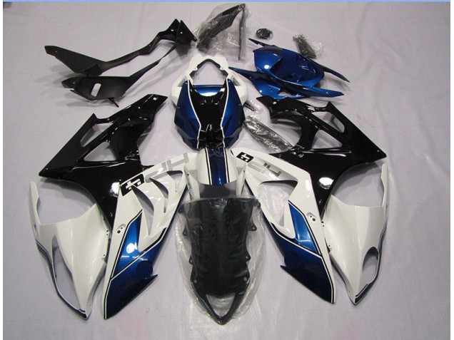 Blanco Azul ABS Moto Plástico BMW S1000RR 09-14 Blanco Azul ABS Moto Plástico BMW S1000RR 09-14