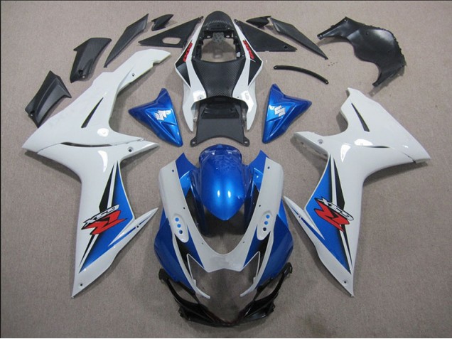 Blanco Azul Carenado Moto Suzuki GSXR 600 K11 11-21 Blanco Azul Carenado Moto Suzuki GSXR 600 K11 11-21