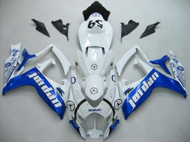 Blanco Azul Jordan Carenado Moto Suzuki GSXR 600 K6 06-07