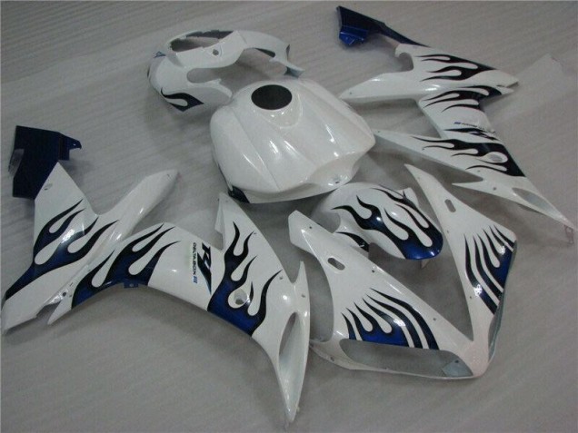 Blanco Azul Llama Carenado Moto Yamaha R1 04-06 Blanco Azul Llama Carenado Moto Yamaha R1 04-06