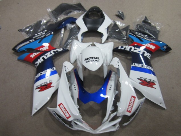 Blanco Azul Motul Carenado Moto Suzuki GSXR 600 K11 11-21 Blanco Azul Motul Carenado Moto Suzuki GSXR 600 K11 11-21