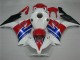Blanco Azul Rojo Plástica Moto Honda CBR 1000 RR 12-16 Blanco Azul Rojo Plástica Moto Honda CBR 1000 RR 12-16