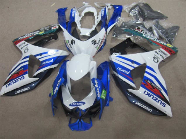Blanco Azul Samsung Carenado Moto Suzuki GSXR 1000 K9 09-16 Blanco Azul Samsung Carenado Moto Suzuki GSXR 1000 K9 09-16