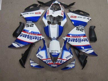 Blanco Azul Volvo Sterilgarda 25 Carenado Moto Yamaha R1 12-14