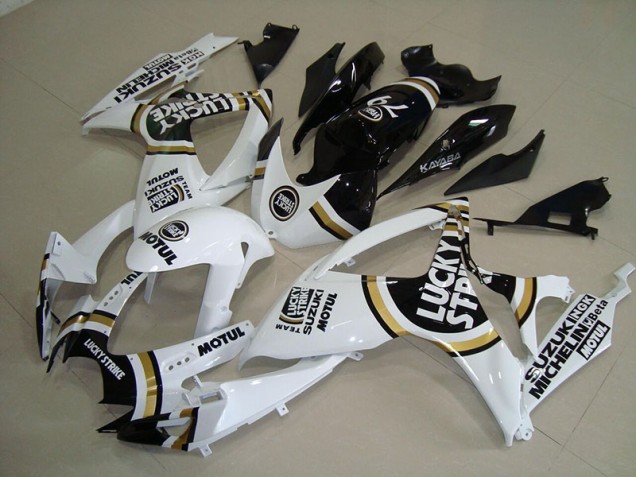 Blanco Lucky Strike Negro Motul Carenado Moto Suzuki GSXR 750 K6 06-07 Blanco Lucky Strike Negro Motul Carenado Moto Suzuki GSXR 750 K6 06-07