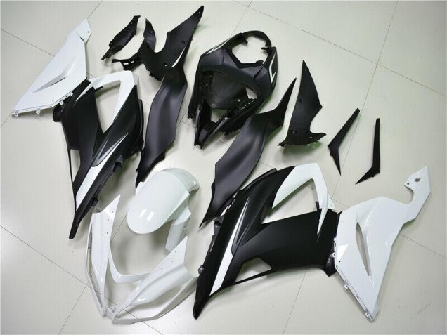 Blanco Negro ABS Moto Plástica Kawasaki ZX6R 13-18
