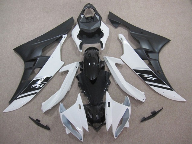 Blanco Negro ABS Moto Plástico Yamaha R6 06-07 Blanco Negro ABS Moto Plástico Yamaha R6 06-07