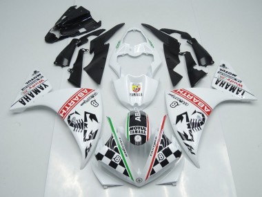 Blanco Negro Abrath Carenado Moto Yamaha R1 12-14