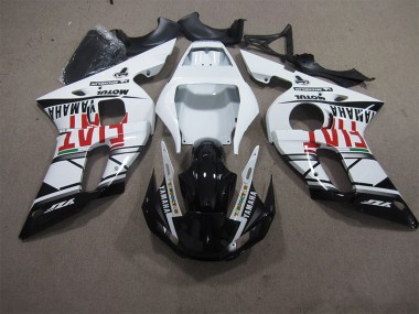 Blanco Negro Fiat Carenado Moto Yamaha R6 98-02