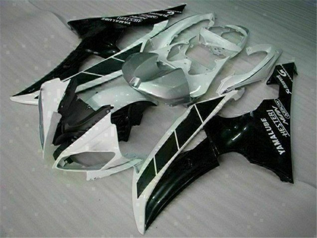 Blanco Negro Inyección Kits Carenado Moto Yamaha R6 08-16 Blanco Negro Inyección Kits Carenado Moto Yamaha R6 08-16