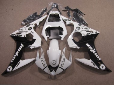 Blanco Negro Kit Carenado Inyección Yamaha R6 03-05