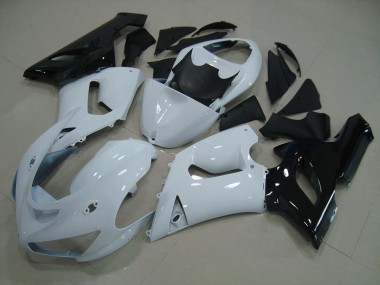 Blanco Negro Kit Completo Carenado Moto Kawasaki ZX6R 05-06