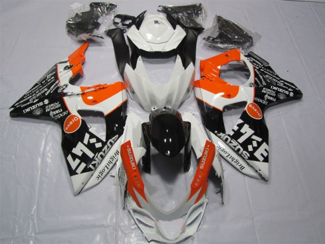 Blanco Negro Naranja Brillante Logic Carenado Moto Suzuki GSXR 1000 K9 09-16 Blanco Negro Naranja Brillante Logic Carenado Moto Suzuki GSXR 1000 K9 09-16