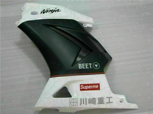 Blanco Negro Ninja 3M Carenado Moto Kawasaki EX250 08-12 Blanco Negro Ninja 3M Carenado Moto Kawasaki EX250 08-12