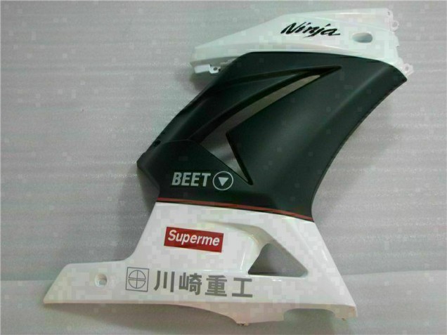 Blanco Negro Ninja 3M Carenado Moto Kawasaki EX250 08-12 Blanco Negro Ninja 3M Carenado Moto Kawasaki EX250 08-12