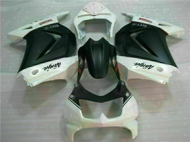 Blanco Negro Ninja 3M Carenado Moto Kawasaki EX250 08-12 Blanco Negro Ninja 3M Carenado Moto Kawasaki EX250 08-12