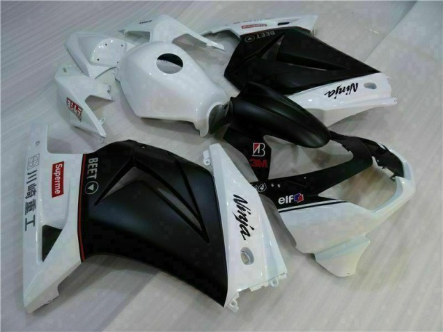 Blanco Negro Ninja Carenado Moto Kawasaki EX250 08-12 Blanco Negro Ninja Carenado Moto Kawasaki EX250 08-12