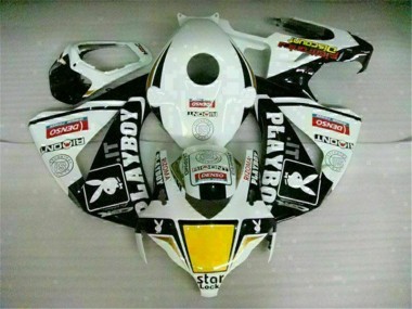 Blanco Negro Playboy ABS Carenado Motocicleta Honda CBR 1000 RR 08-11