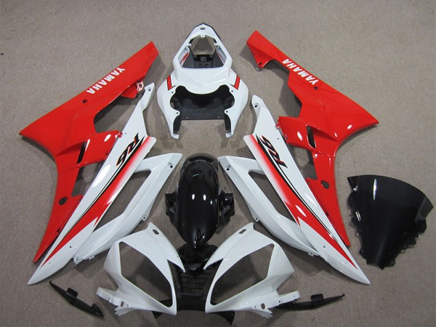 Blanco Negro Rojo Carenado Moto Yamaha R6 06-07 Blanco Negro Rojo Carenado Moto Yamaha R6 06-07