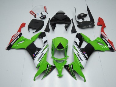 Blanco Negro & Verde Carenado Moto Kawasaki ZX10R 08-10