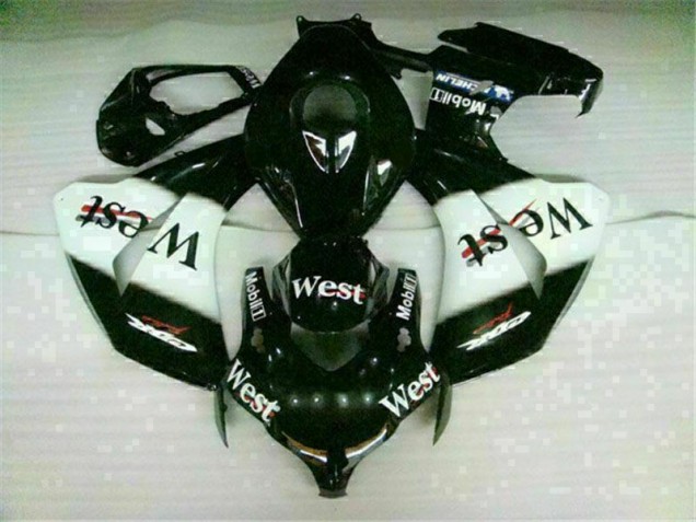 Blanco Negro West Carenado Moto Honda CBR 1000 RR 08-11 Blanco Negro West Carenado Moto Honda CBR 1000 RR 08-11