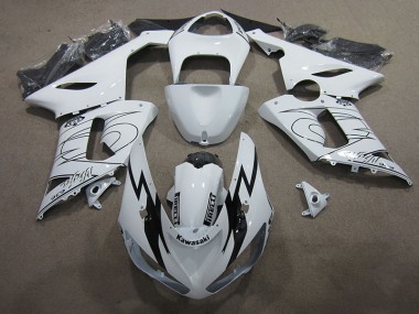 Blanco Ninja 636 Carenado Moto Kawasaki ZX6R 05-06