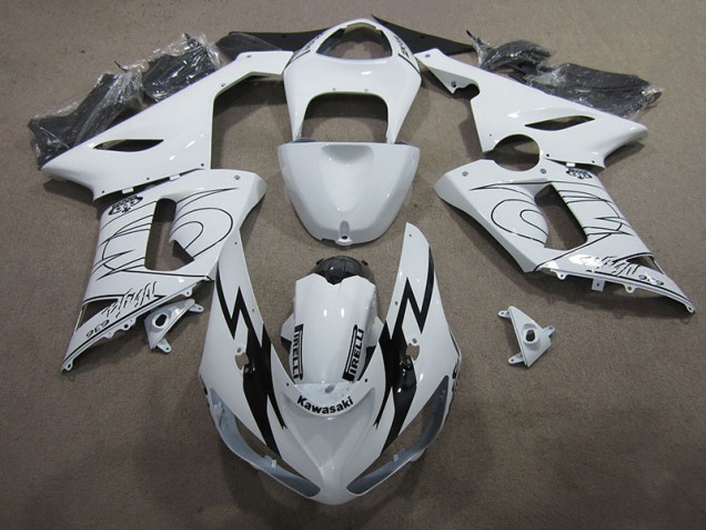 Blanco Ninja 636 Carenado Moto Kawasaki ZX6R 05-06 Blanco Ninja 636 Carenado Moto Kawasaki ZX6R 05-06