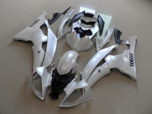 Blanco Perla Estilo OEM Carenado Moto Yamaha R6 08-16 Blanco Perla Estilo OEM Carenado Moto Yamaha R6 08-16