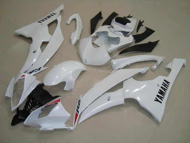 Blanco Perla Plástico Moto Yamaha R6 08-16 Blanco Perla Plástico Moto Yamaha R6 08-16