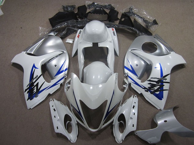Blanco Plata Azul Carenado Moto Suzuki GSXR 1300 Hayabusa 08-19 Blanco Plata Azul Carenado Moto Suzuki GSXR 1300 Hayabusa 08-19