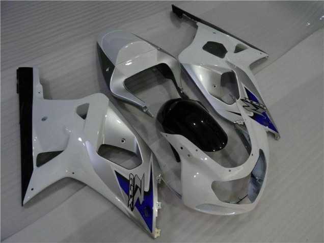 Blanco Plata Carenado Moto Suzuki GSXR 600 / 750 K1 K2 K3 01-03 Blanco Plata Carenado Moto Suzuki GSXR 600 / 750 K1 K2 K3 01-03