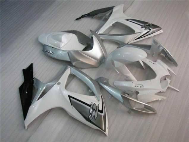 Blanco Plata Carrocería Motocicletas Suzuki GSXR 600 / 750 K6 06-07 Blanco Plata Carrocería Motocicletas Suzuki GSXR 600 / 750 K6 06-07