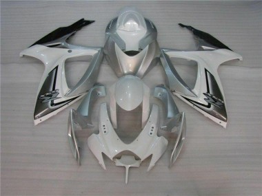 Blanco Plata Kit Completo Carenado Moto Suzuki GSXR 600 / 750 K6 06-07