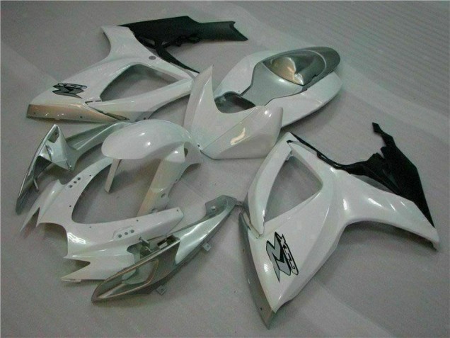 Blanco Plata Plástica Moto Suzuki GSXR 600 / 750 K6 06-07 Blanco Plata Plástica Moto Suzuki GSXR 600 / 750 K6 06-07