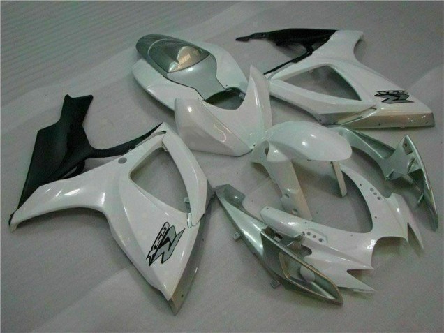 Blanco Plata Plástica Moto Suzuki GSXR 600 / 750 K6 06-07 Blanco Plata Plástica Moto Suzuki GSXR 600 / 750 K6 06-07