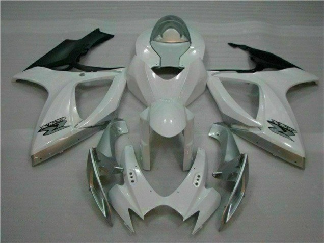 Blanco Plata Plástica Moto Suzuki GSXR 600 / 750 K6 06-07 Blanco Plata Plástica Moto Suzuki GSXR 600 / 750 K6 06-07