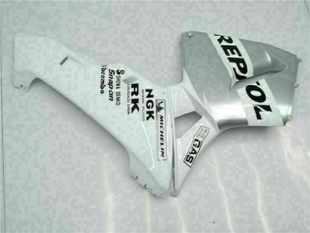 Blanco Plata Repsol Carenado Moto Honda CBR 600 RR 03-04 Blanco Plata Repsol Carenado Moto Honda CBR 600 RR 03-04