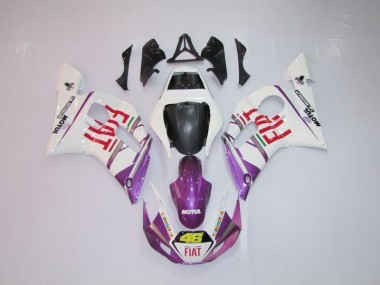 Blanco Púrpura Fiat 46 Carenado Moto Yamaha R6 98-02