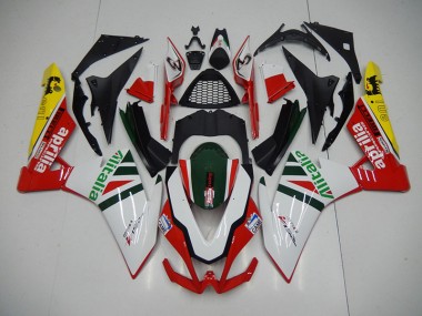 Blanco Rojo Alitalia Carenado Moto Aprilia RSV4 09-15