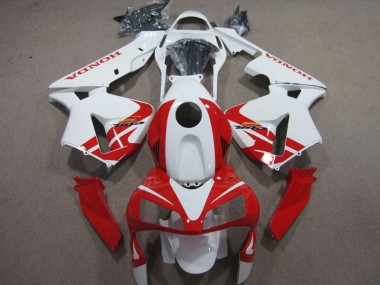 Blanco Rojo Carenado Moto Honda CBR 600 RR 03-04