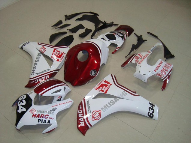Blanco Rojo HARC Pro PIAA 634 Kits Completo Carenado Moto Honda CBR 1000 RR 08-11 Blanco Rojo HARC Pro PIAA 634 Kits Completo Carenado Moto Honda CBR 1000 RR 08-11