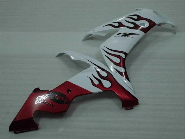 Blanco Rojo Llama Carenado Moto Yamaha R1 04-06 Blanco Rojo Llama Carenado Moto Yamaha R1 04-06