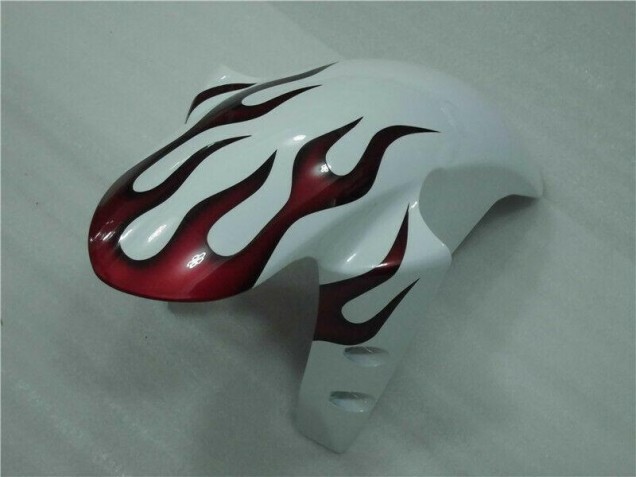 Blanco Rojo Llama Carenado Moto Yamaha R1 04-06 Blanco Rojo Llama Carenado Moto Yamaha R1 04-06