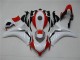 Blanco Rojo Plástico Moto Honda CBR 1000 RR 08-11 Blanco Rojo Plástico Moto Honda CBR 1000 RR 08-11