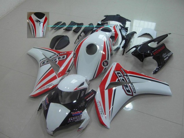 Blanco Rojo Rsd Carenado Moto Honda CBR 1000 RR 08-11 Blanco Rojo Rsd Carenado Moto Honda CBR 1000 RR 08-11