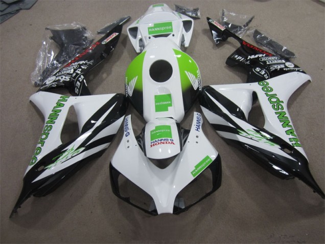 Blanco Verde Hannspree Carenado Moto Honda CBR 1000 RR 06-07 Blanco Verde Hannspree Carenado Moto Honda CBR 1000 RR 06-07