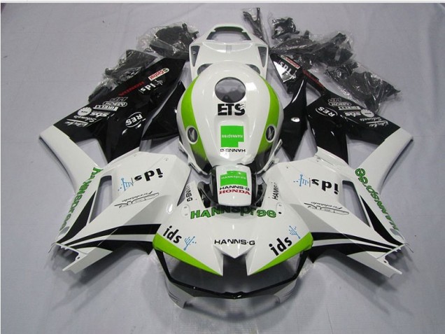 Blanco Verde Hannspree ETS Carenado Moto Honda CBR 600 RR 13-21