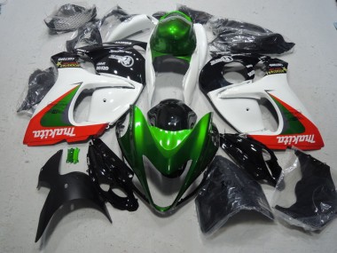 Blanco Verde Makita Carenado Moto Suzuki GSXR 1300 Hayabusa 08-19