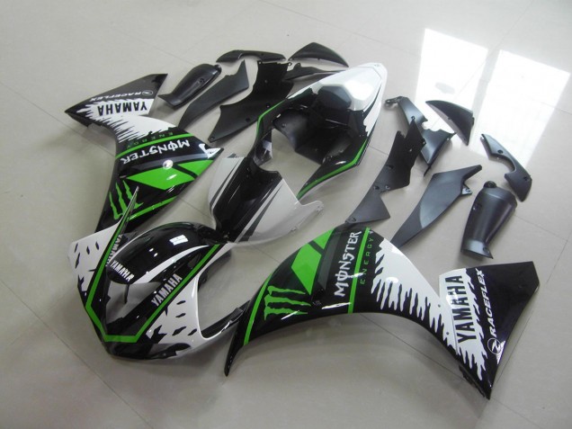 Blanco Verde Monster Carenado Moto Yamaha R1 12-14 Blanco Verde Monster Carenado Moto Yamaha R1 12-14