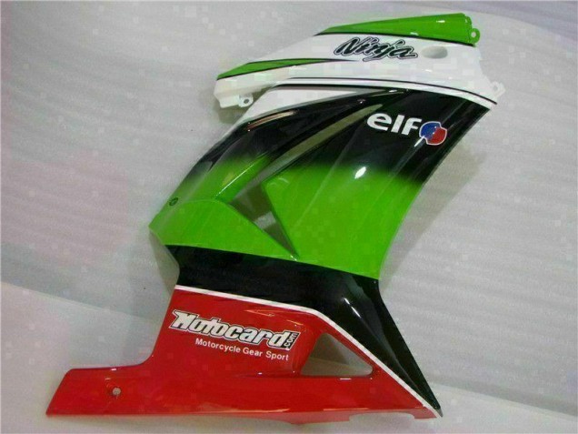 Blanco Verde Negro Ninja Carenado Moto Kawasaki EX250 08-12 Blanco Verde Negro Ninja Carenado Moto Kawasaki EX250 08-12